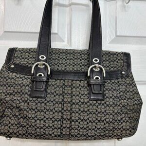 Coach Signature Large Soho Flap Purse F12312 Satchel
